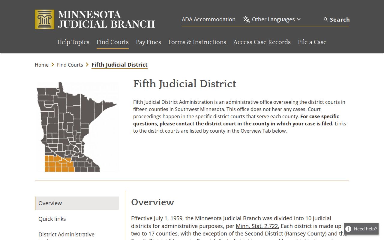 Martin County court docket within the Fifth Judicial District