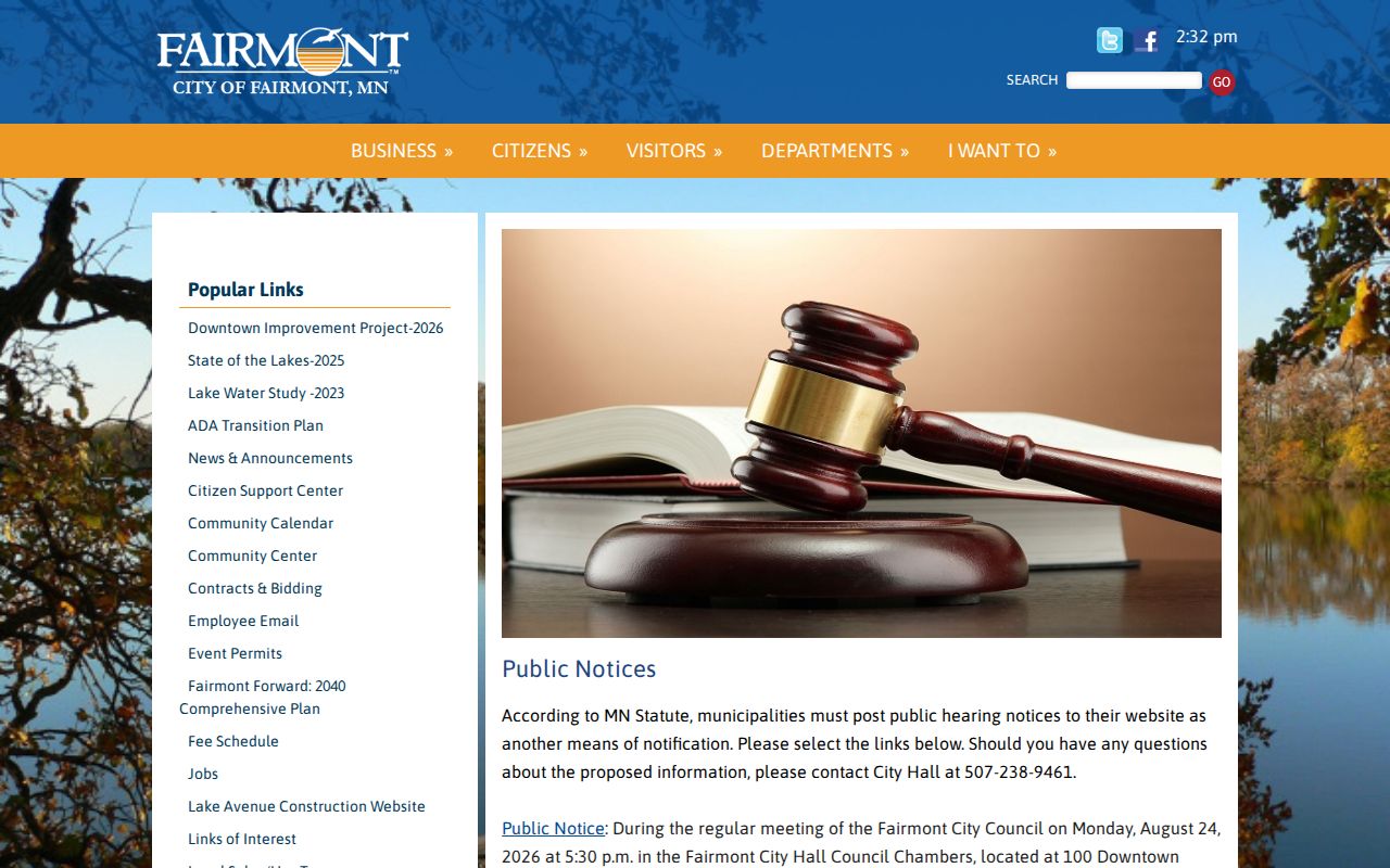 Truman court docket context with municipal public-notice record source capture