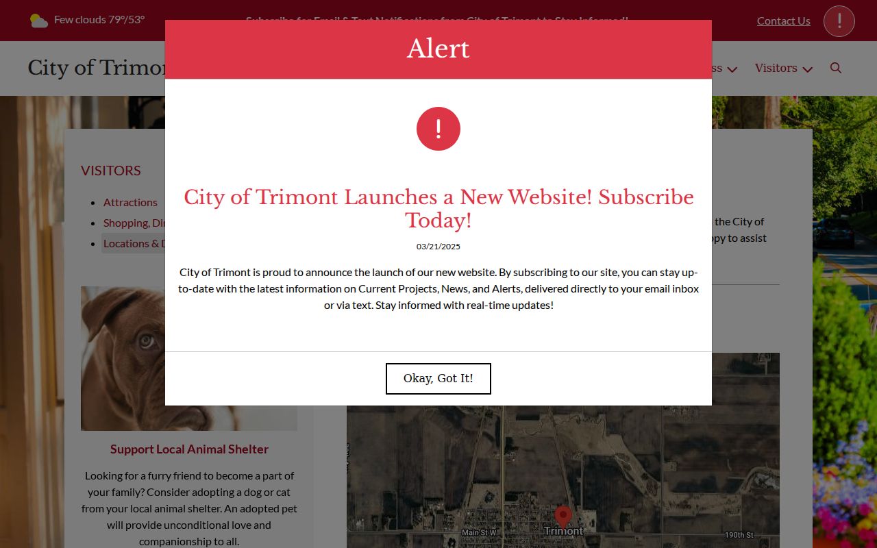 Trimont court docket research source for city location and record routing